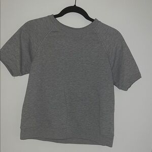 Gray Short Sleeve Sweatshirt